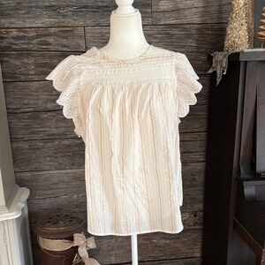 Good Hart Delicate Lace Trim Blouse
